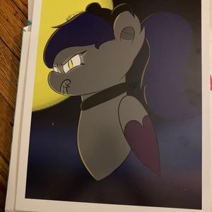 Original pony art, board print 11x14, OC pony
